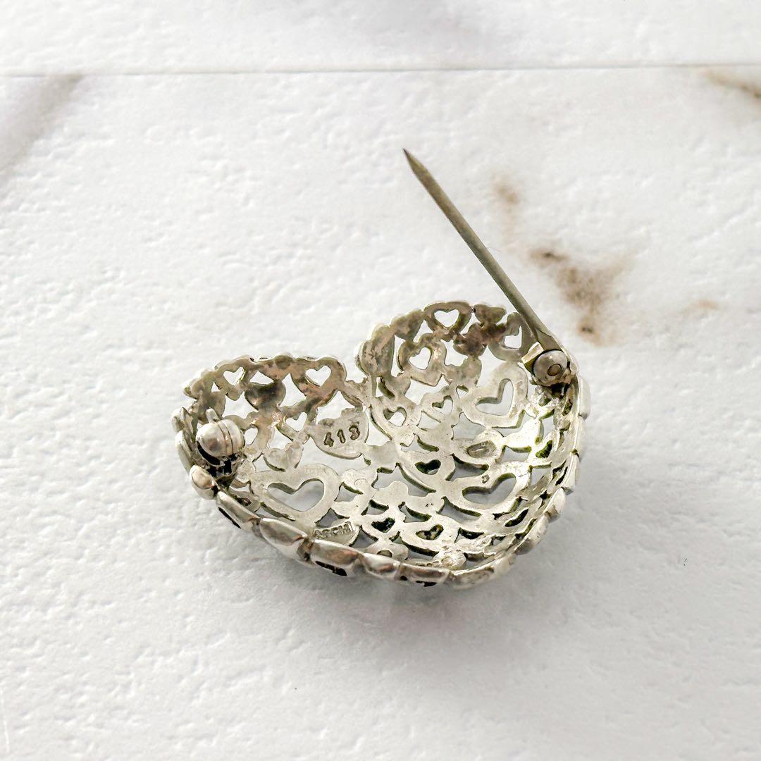  　413　ブローチ　ハートバイハート　ASCH刻印