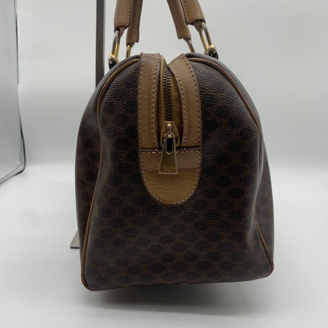 人気✨セリーヌ ハンドバッグ ミニボストン マカダム柄 トリオンフ PVC