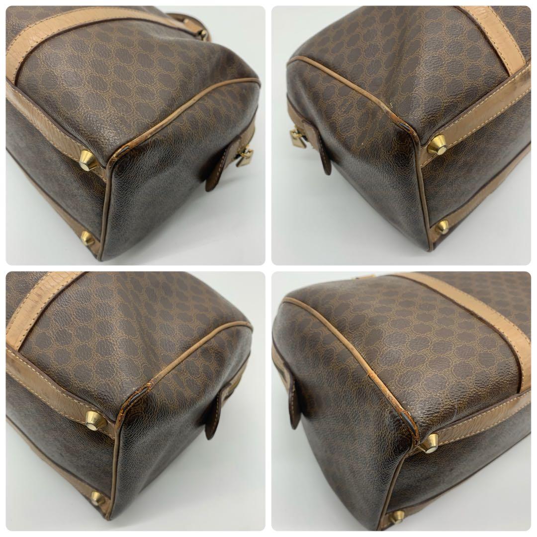 人気✨セリーヌ ハンドバッグ ミニボストン マカダム柄 トリオンフ PVC