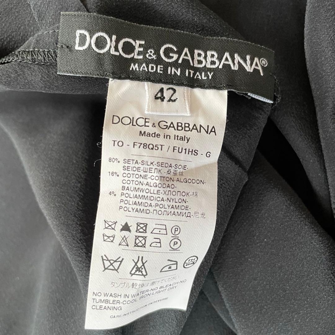 DOLCE&GABBANA レースキャミソール 黒 42 ドルガバ