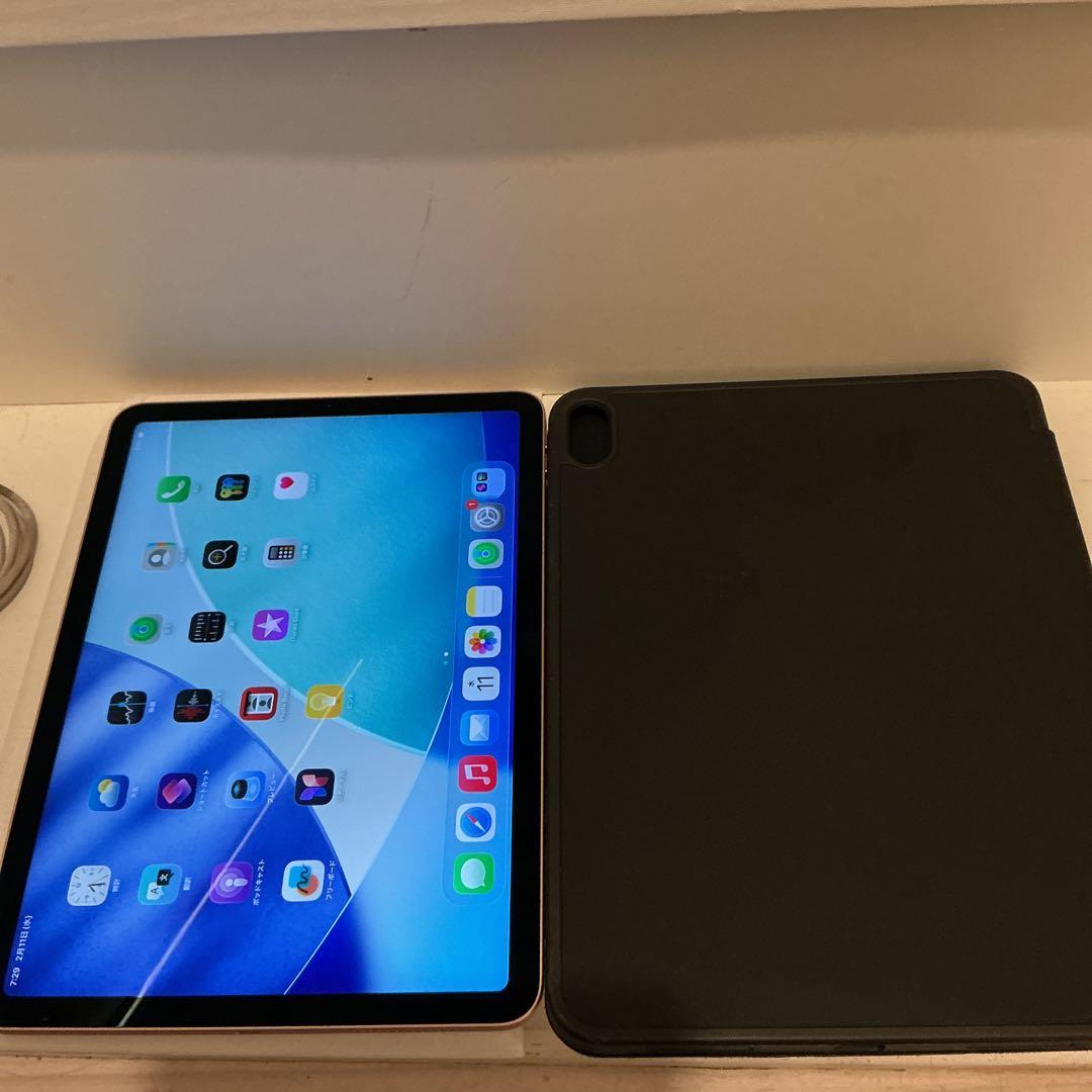 Apple iPad Air 4世代　ローズゴールド 本体 + ブラックカバー
