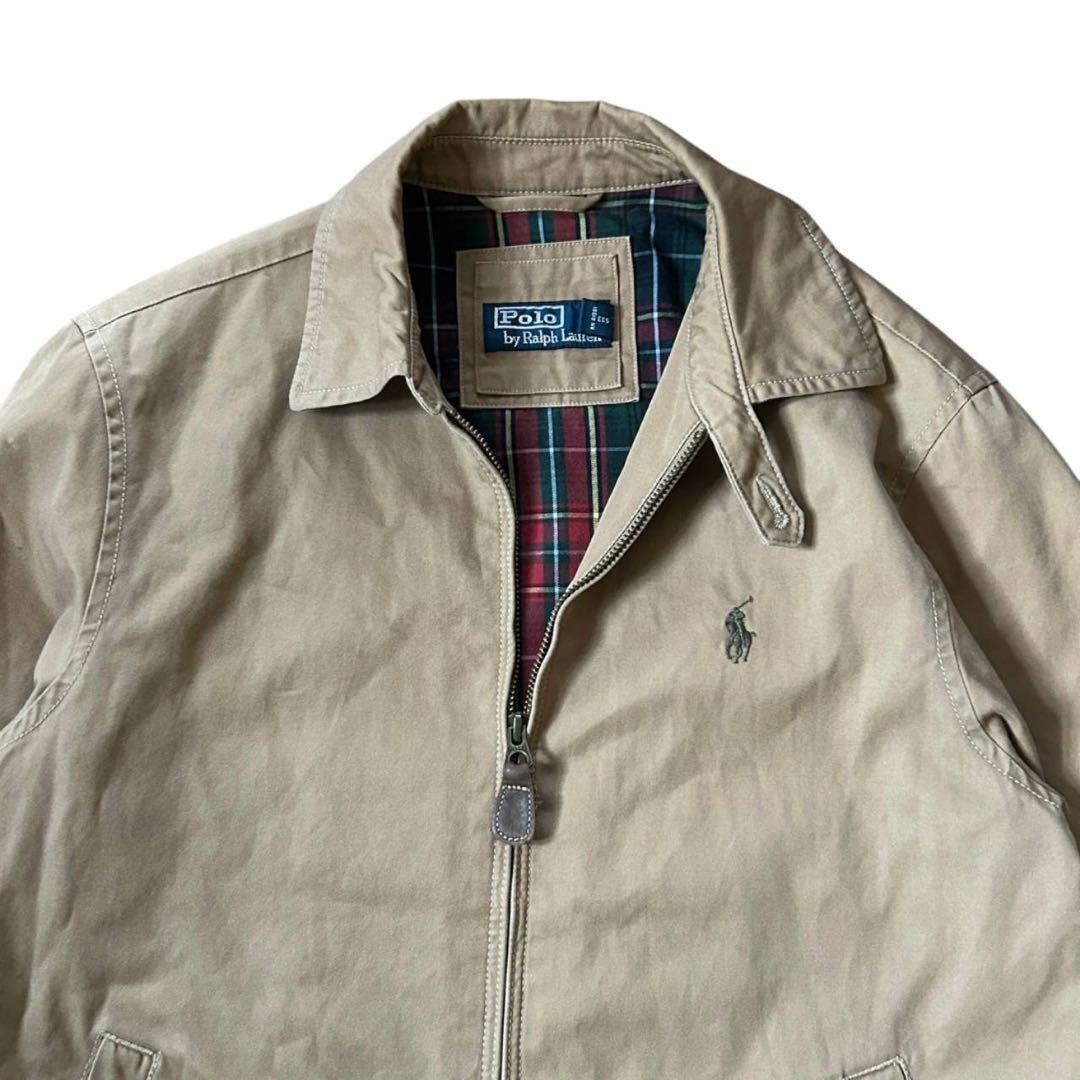 90s ラルフローレン スウィングトップ チンスト 裏地チェック ブラウン