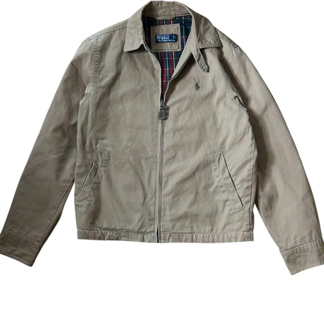 90s ラルフローレン スウィングトップ チンスト 裏地チェック ブラウン