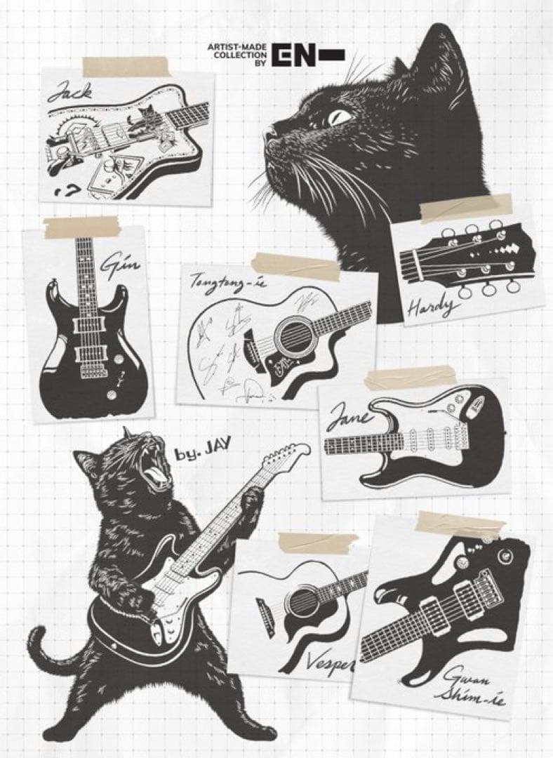 ENHYPEN アーティストメイド　 JAY Tシャツ　白　L トレカ付