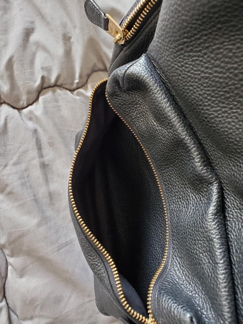 COACH チャーリー ペブルド レザー バックパック ブラック