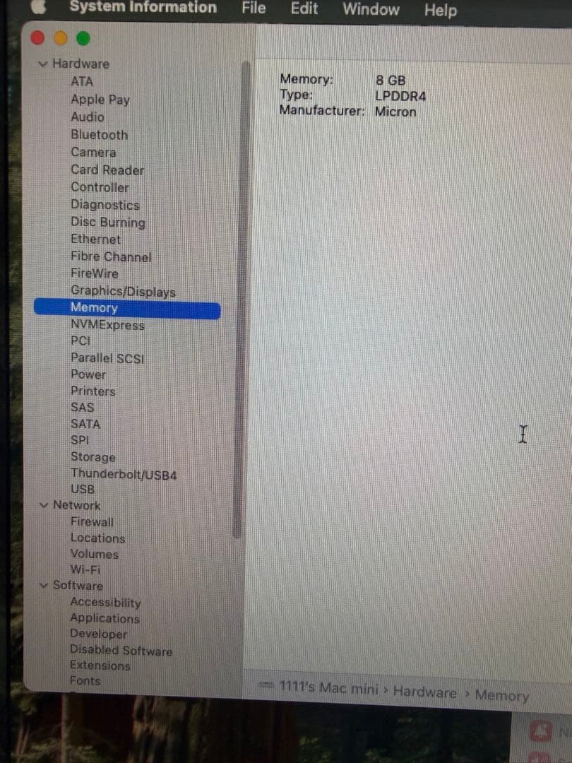Apple Mac mini(2020)　M1 8GB シルバー