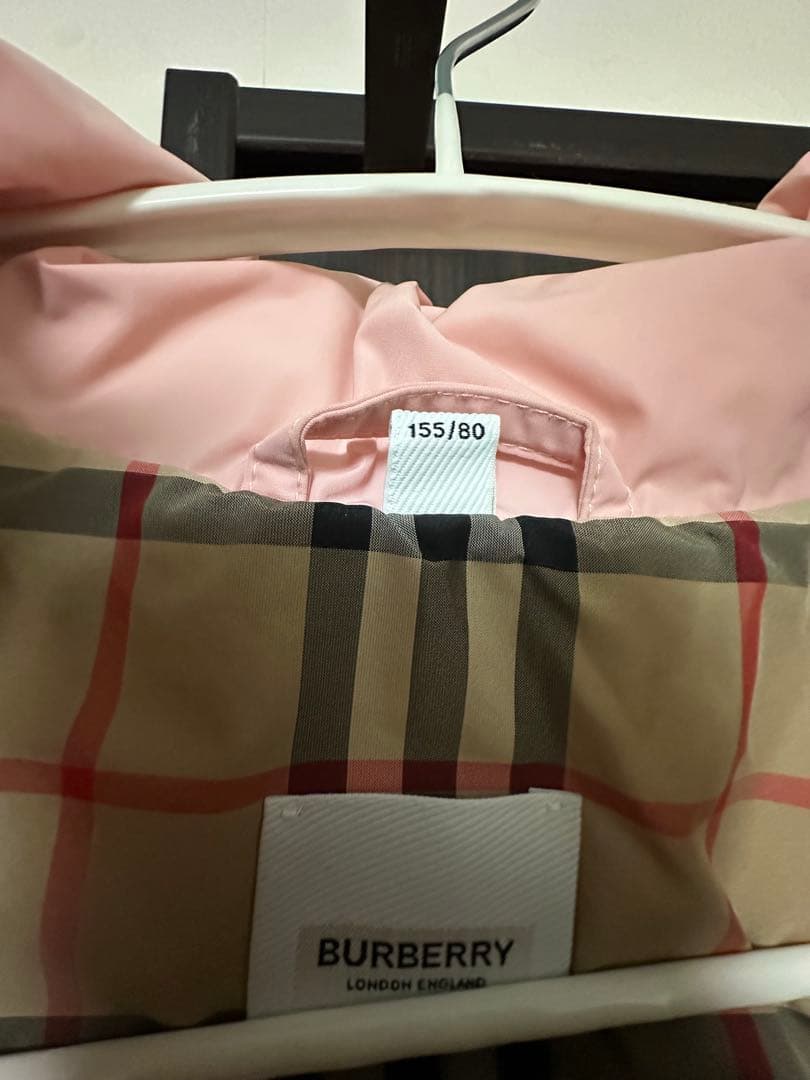BURBERRY ピンク ダウンコート 155/80