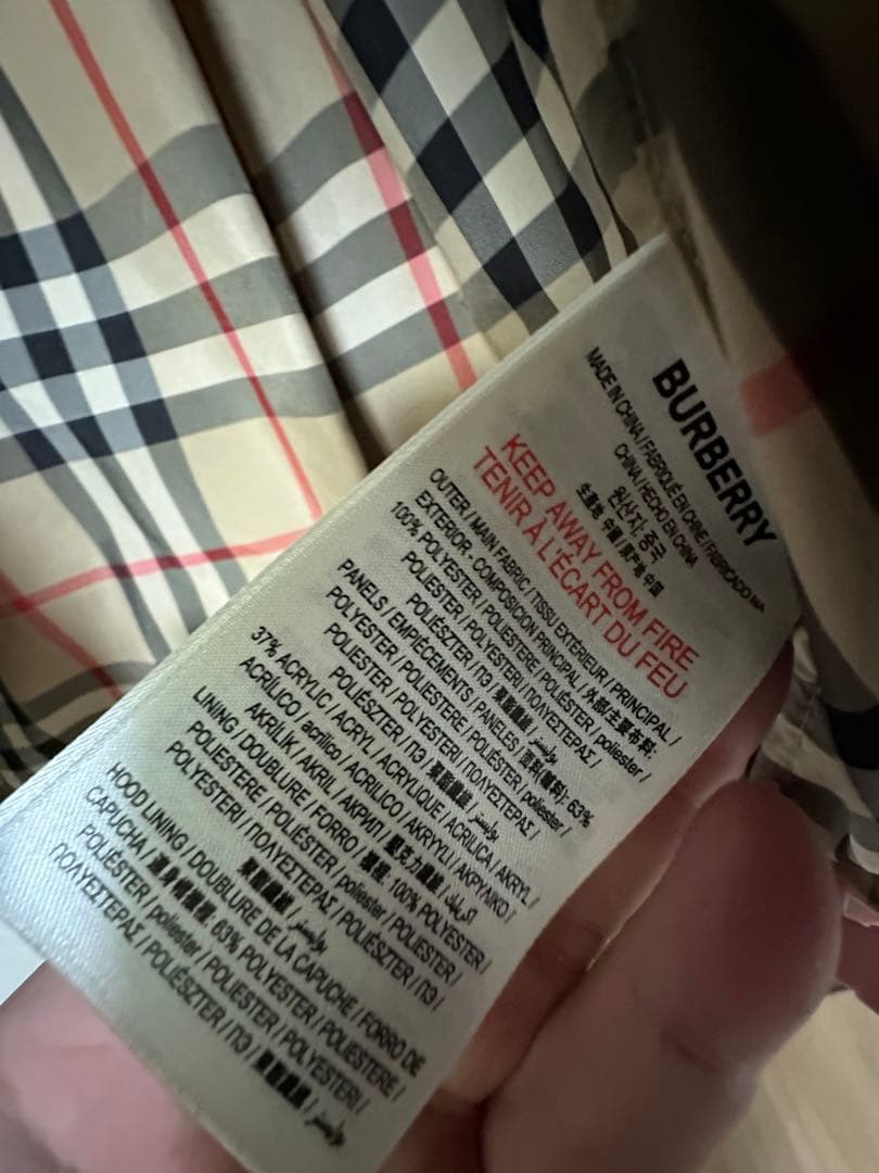 BURBERRY ピンク ダウンコート 155/80