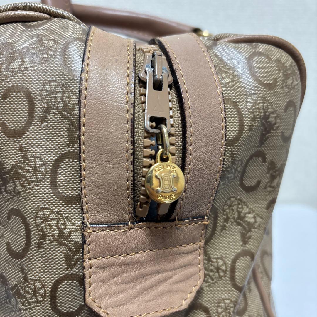 ✨希少✨　CELINE　セリーヌ　ボストンバッグ　Cマカダム　キャンバス　レザー