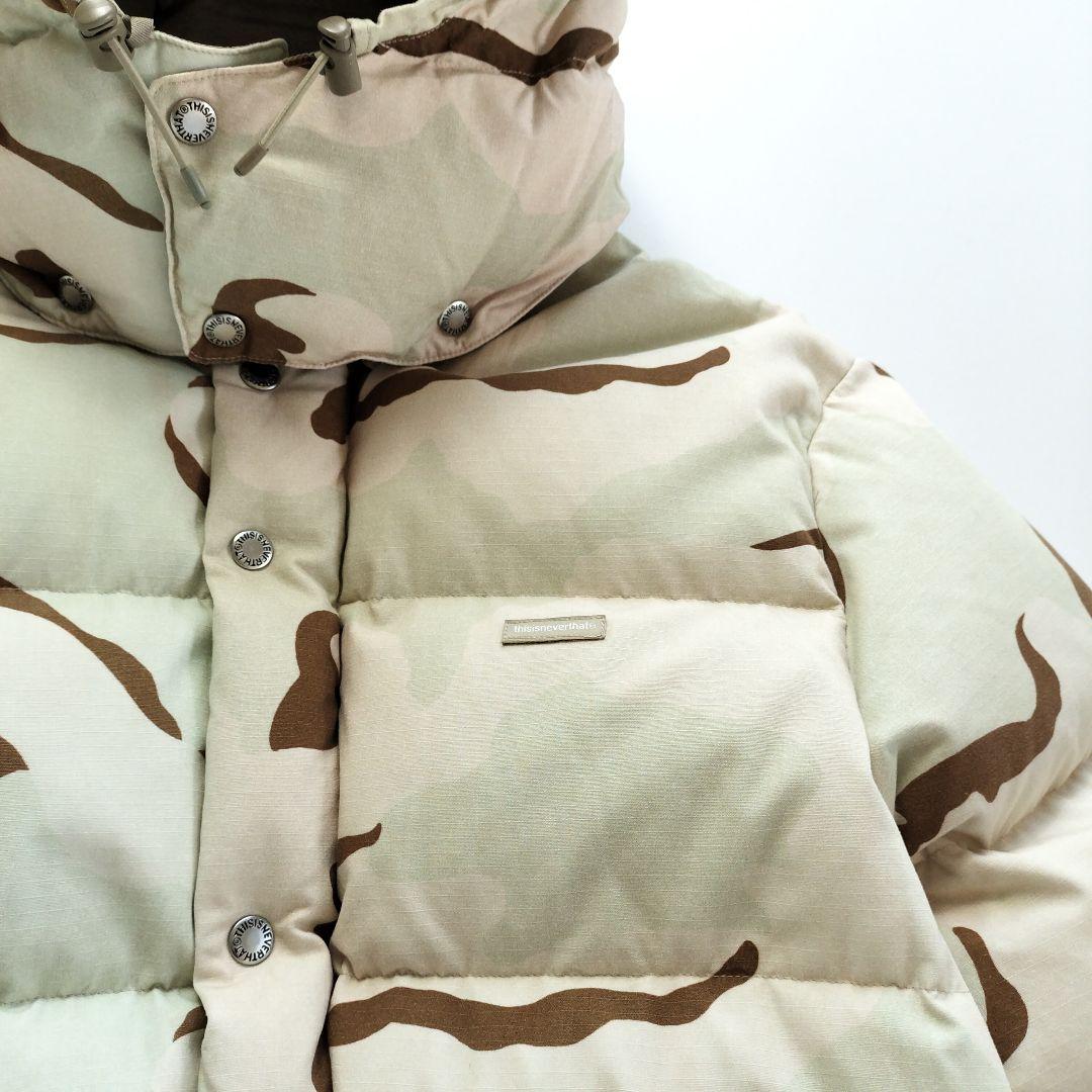 美品 ディスイズネバーザット ダウンジャケットカモフラ【Ｌ】