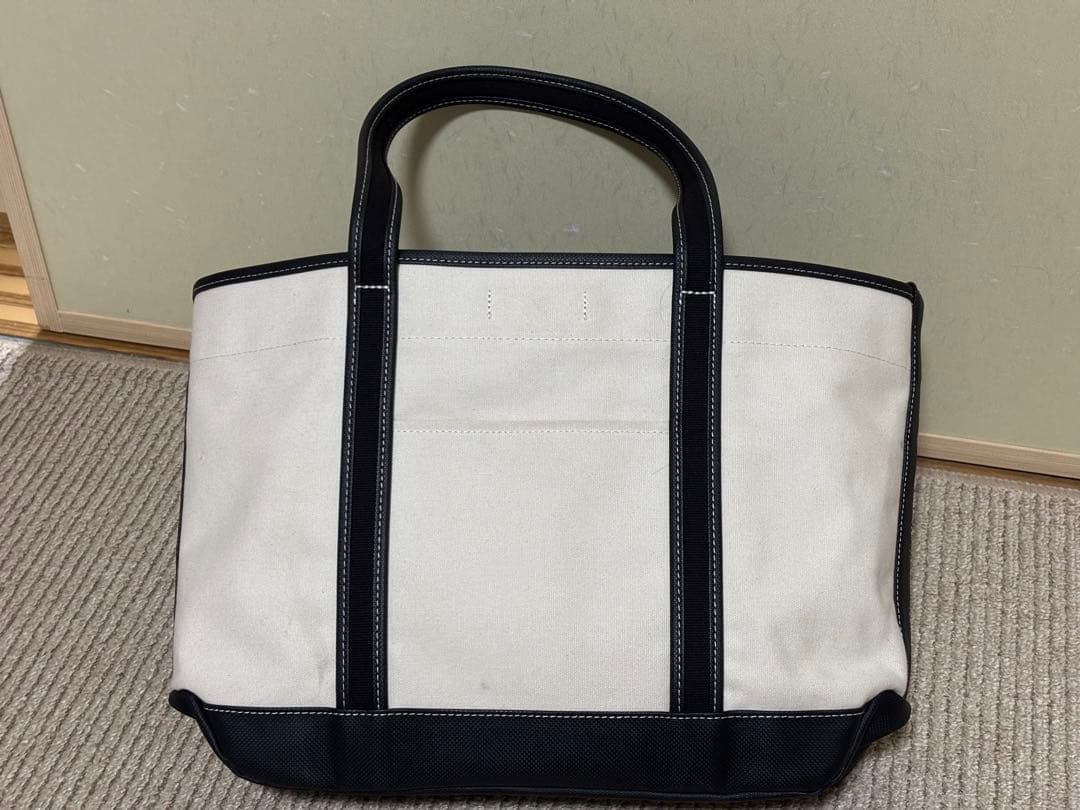 ポーター　キャンバス トートバッグ ホワイト/ブラック