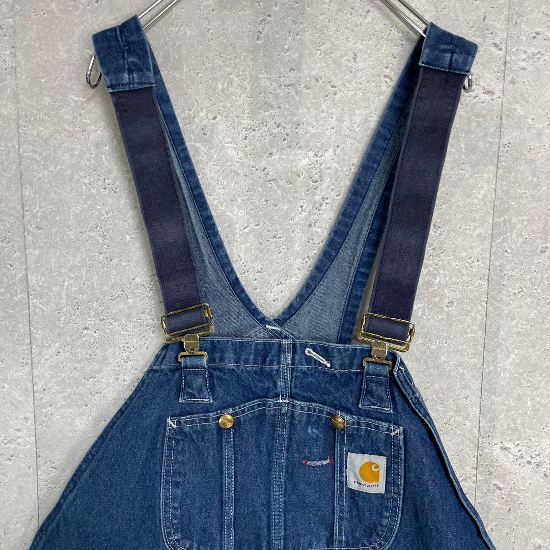 カーハート　デニムオーバーオール　ペインター　ビックサイズ極太W52 L30程度
