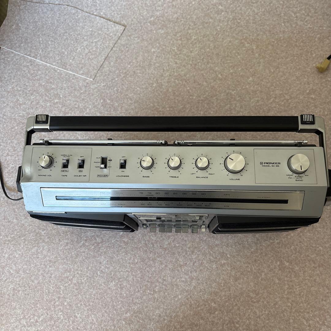 ジャンク　レア品　PIONEER パイオニア ラジカセ SK-95 昭和レトロ