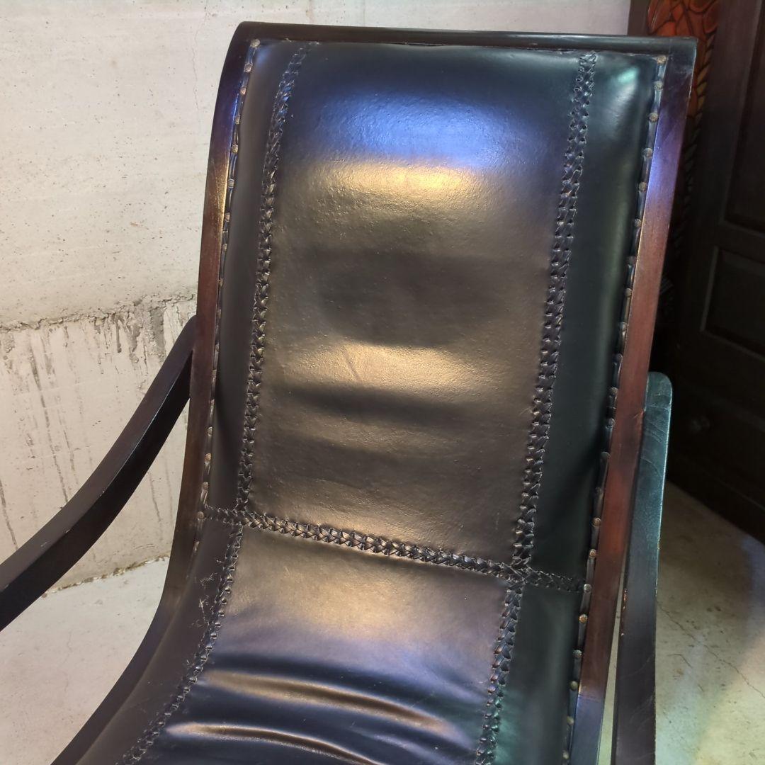 本革 英国調 パーソナルチェア アーム イギリス風 レザー 鋲打　ヴィンテージ