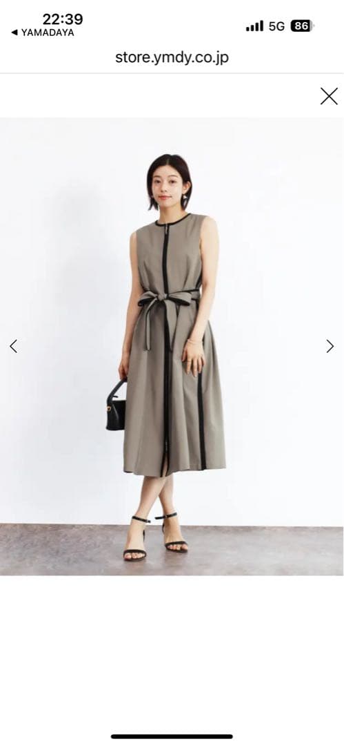 ヤマダヤ福袋☆現行品‼️ FENNELフロントジップジレワンピース /グレージュ