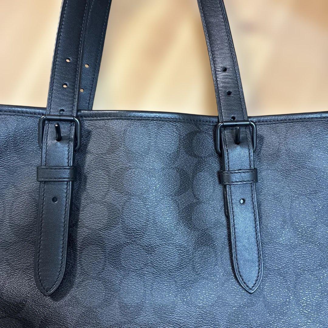 COACH ブラック レザートートバッグ　　ビジネスバッグ