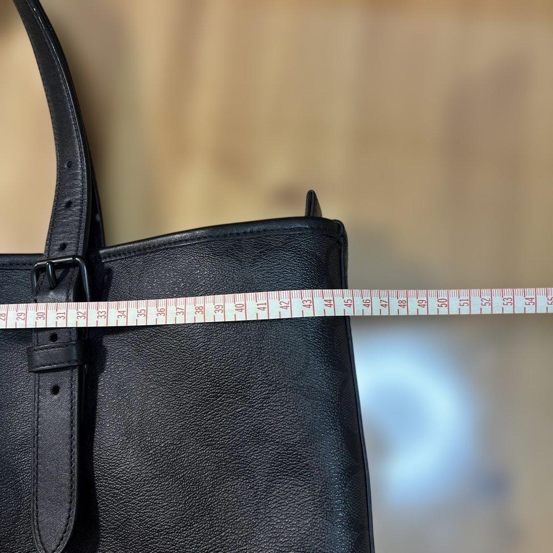 COACH ブラック レザートートバッグ　　ビジネスバッグ