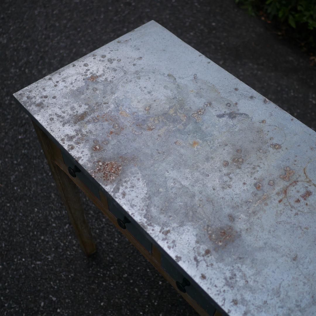 コンソールテーブル ワークデスク 作業台 古道具 ガレージ ヴィンテージ