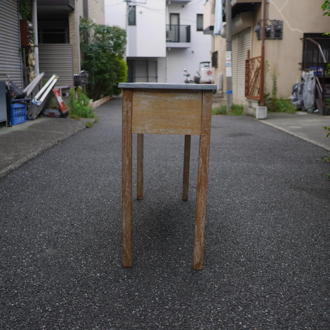 コンソールテーブル ワークデスク 作業台 古道具 ガレージ ヴィンテージ