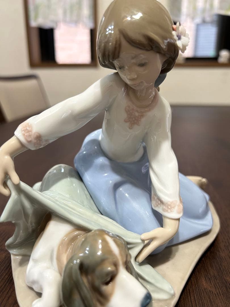 リヤドロ　風邪をひかないように　美品