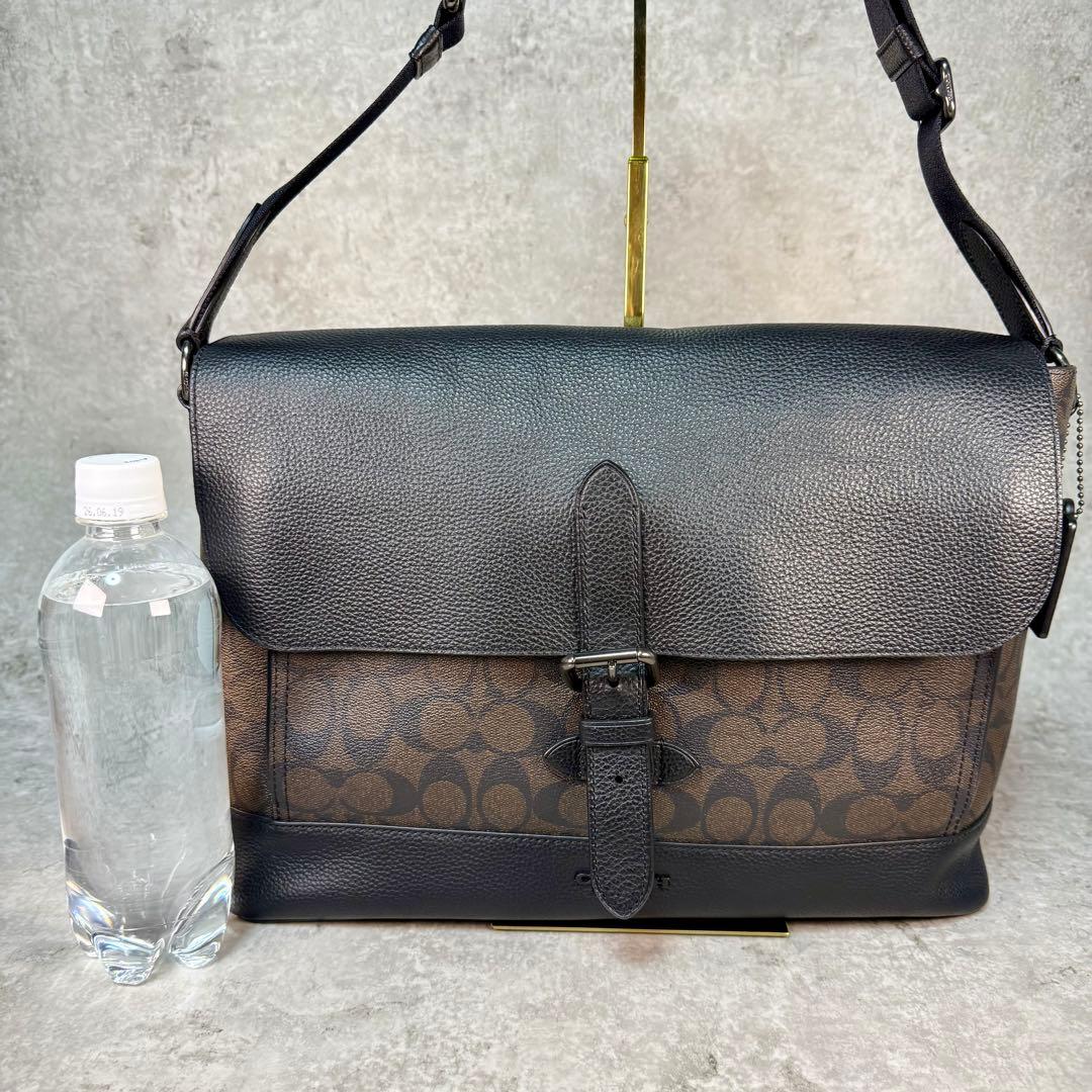 【美品】COACH コーチ メッセンジャーバッグ A4可 レザー