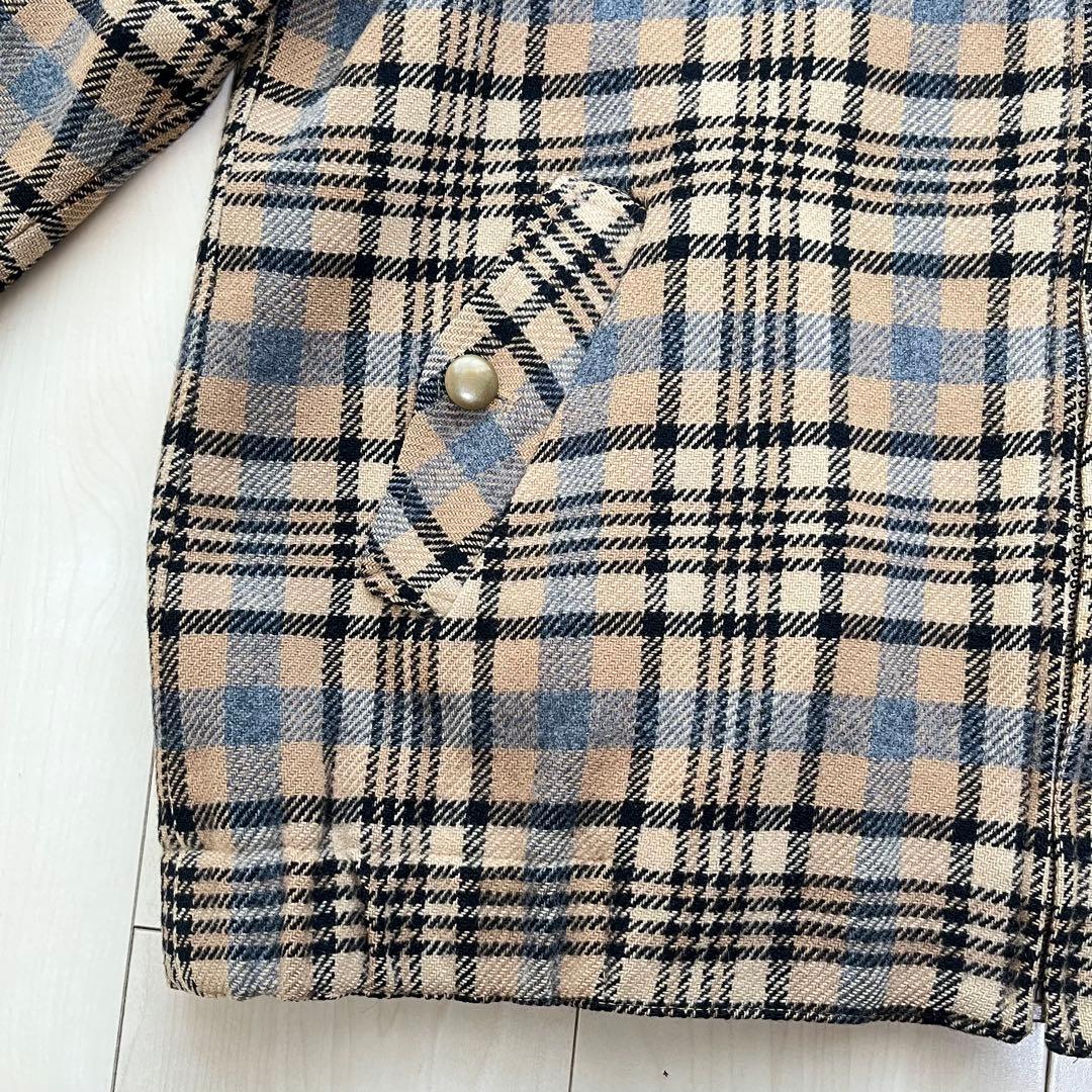 90s USA製 ペンドルトン チェック ウール スウィングトップ ジャケット