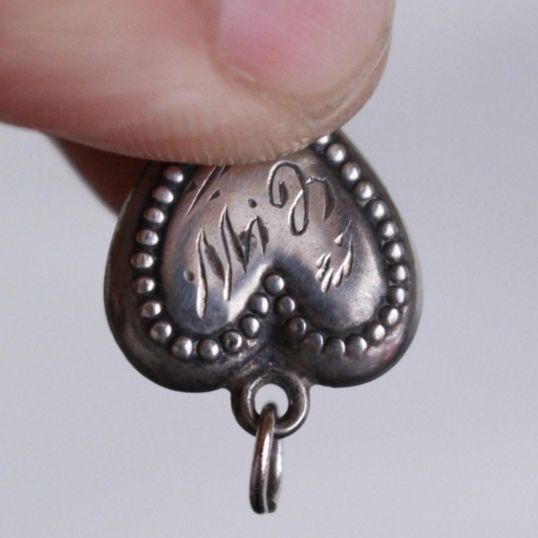 30s　スウィートハートジュエリー　WW2　古着に イニシャル　ピュアハート