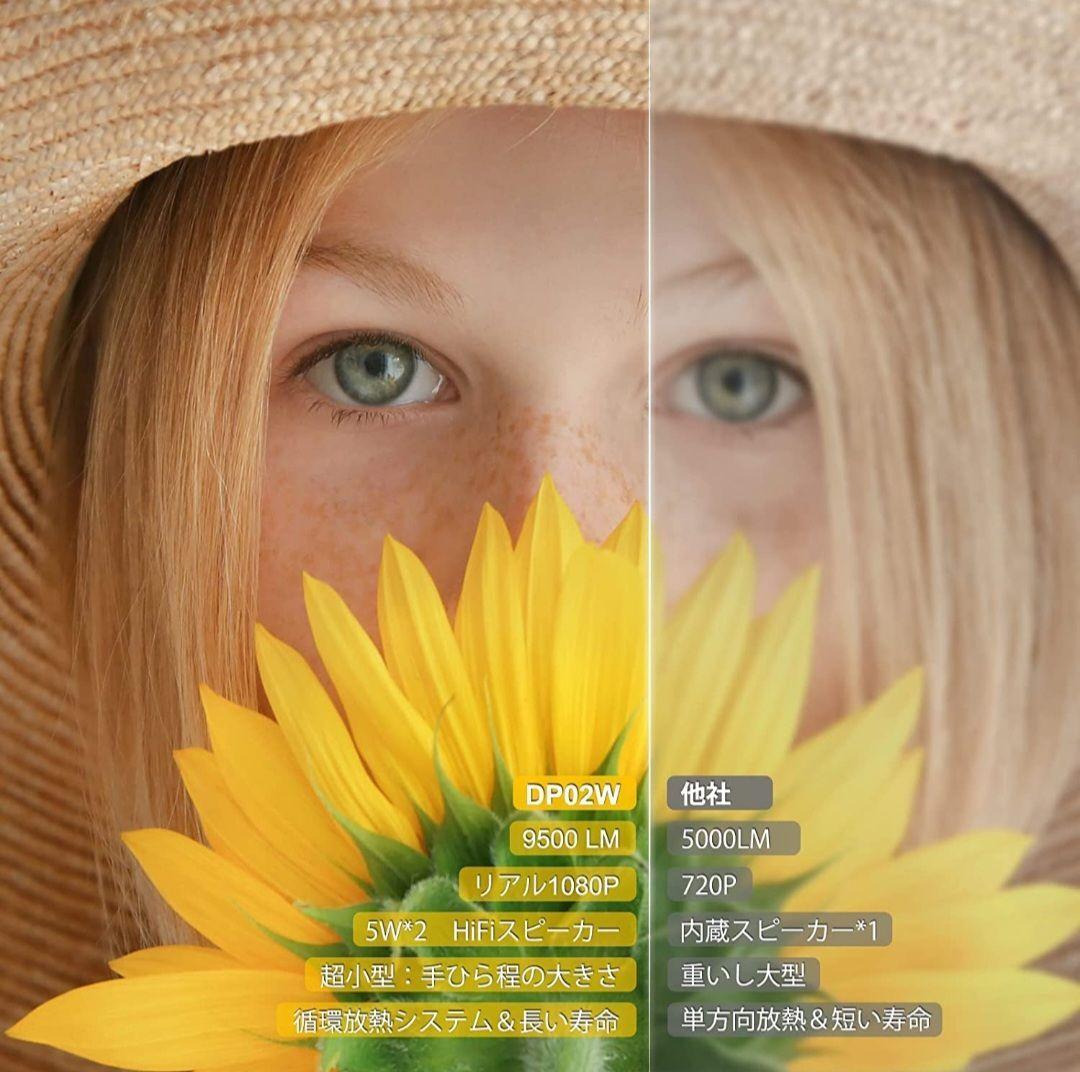 プロジェクター 小型 4K対応 ホームシアター 天井吊り可 大画面 軽量