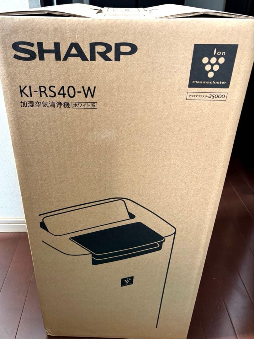 (新品未開封)シャープSHARP 加湿空気清浄機 ホワイト系 KI-RS40-W