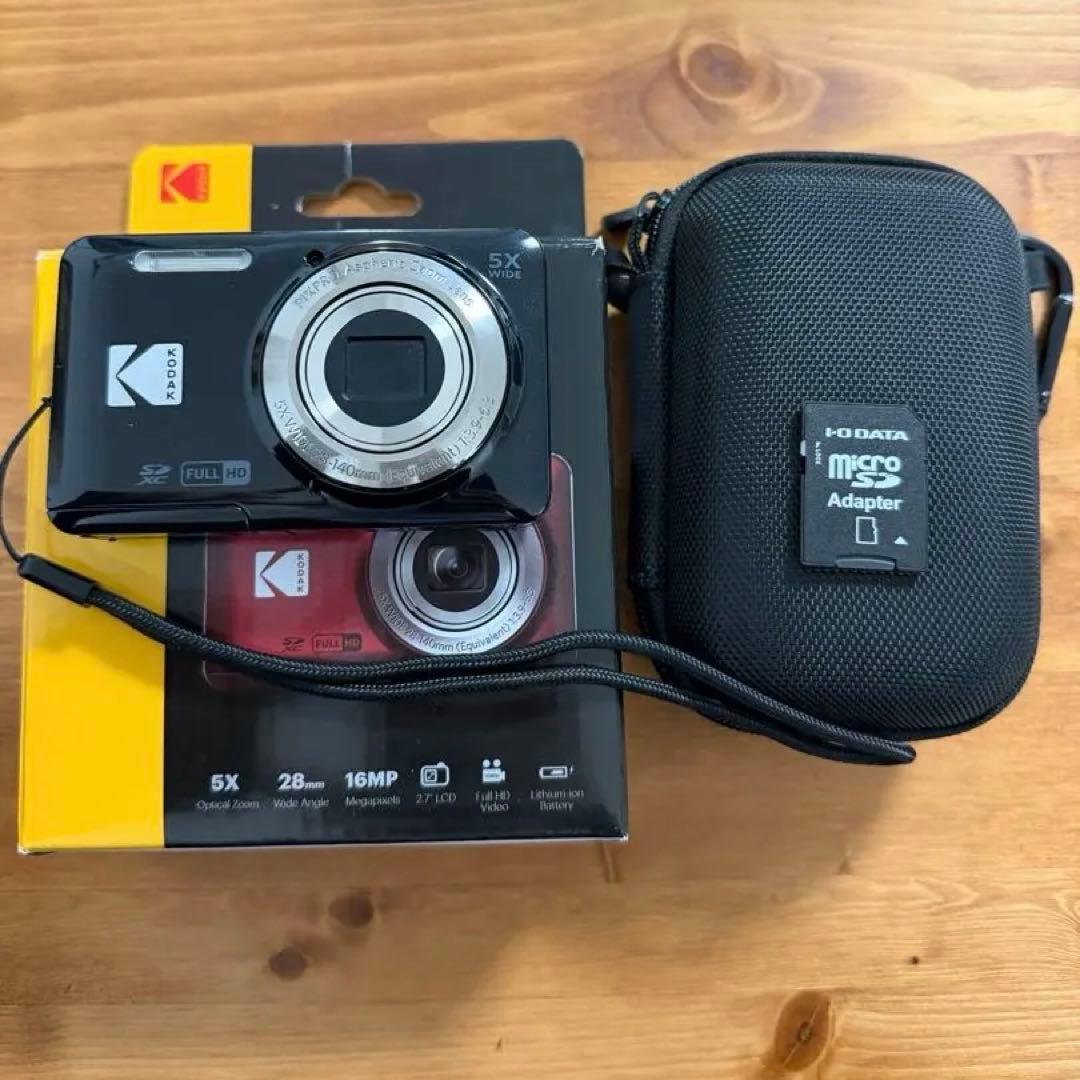 kodak fz55 ブラック　別売り32GB SDカード&ケース付き　デジカメ