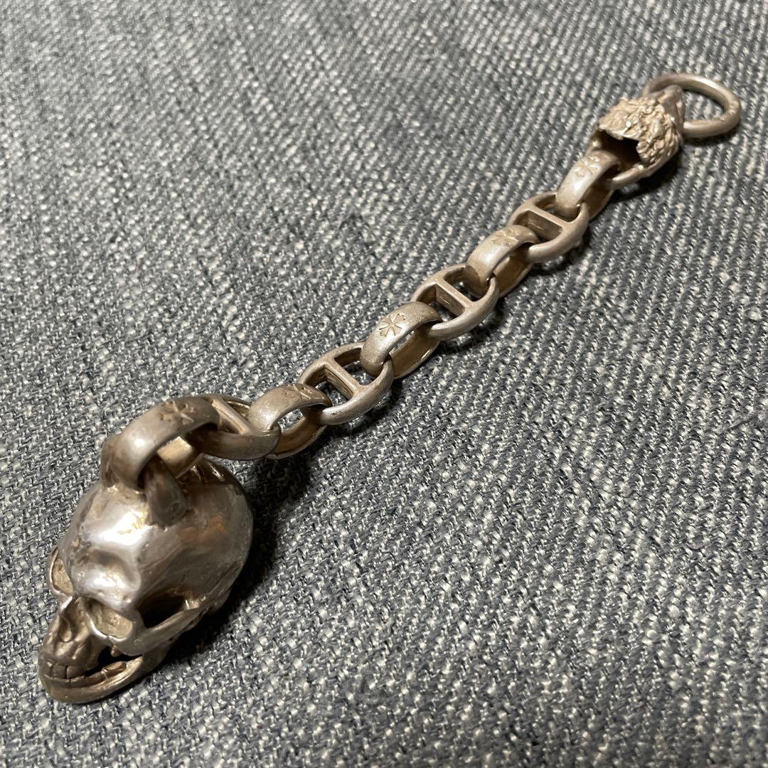 ガボールタイプ ラージスカル ウォレットハンガー キーチェーン