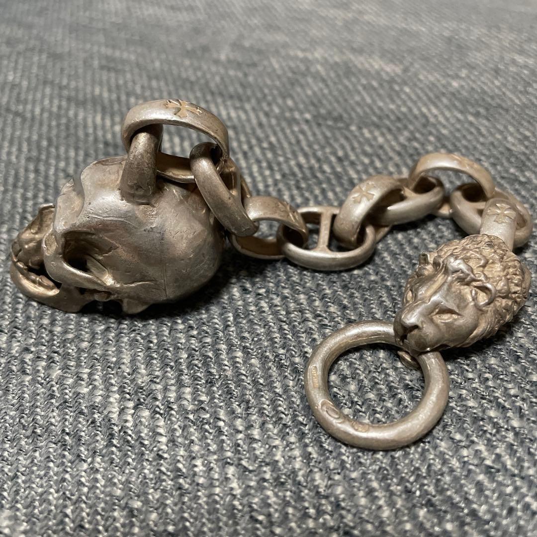 ガボールタイプ ラージスカル ウォレットハンガー キーチェーン