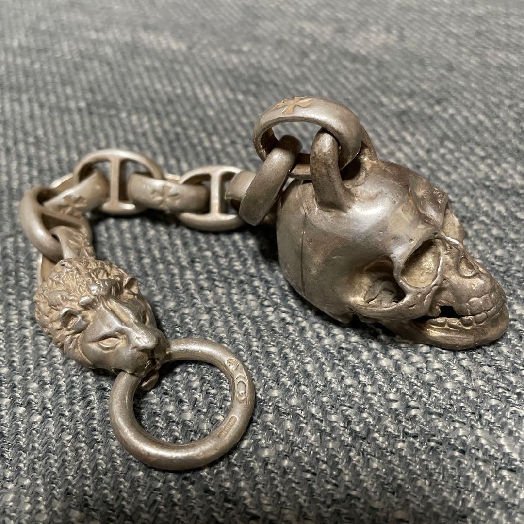 ガボールタイプ ラージスカル ウォレットハンガー キーチェーン