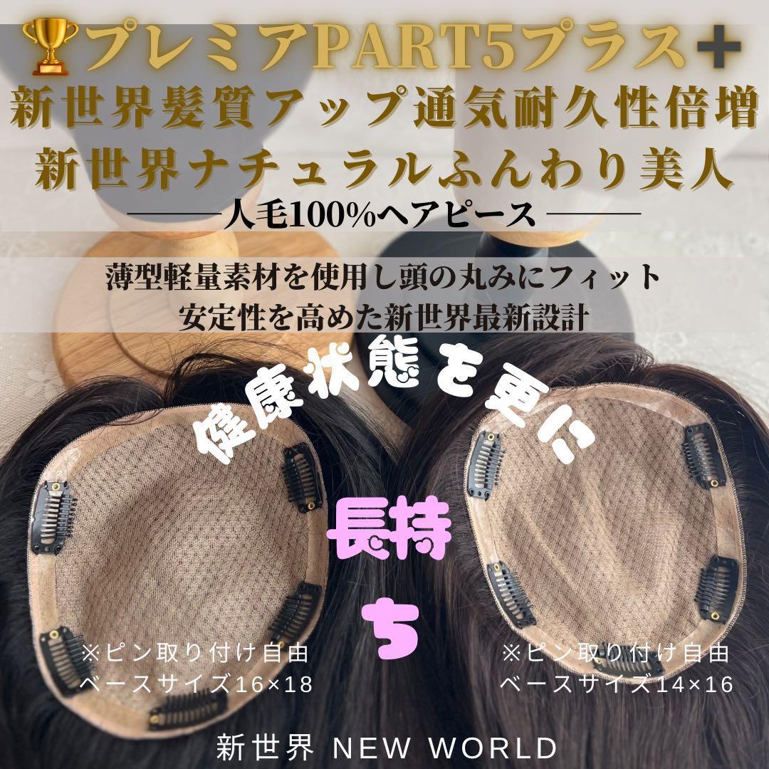 新世界プレミア真皮シリーズ★全人毛　ヘアピース　ウィッグ15*17総手植え45㌢