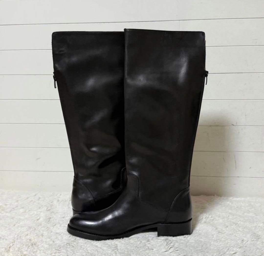 未使用★ CORSO ROMA コルソローマ　ロングブーツ　黒　ブラック レザー