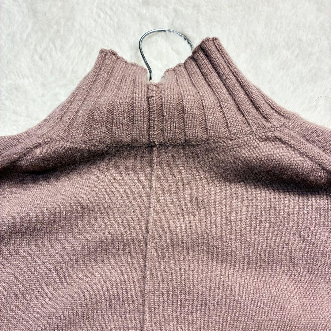 セオリー カシミヤ100%ハイネックニット ピンクブラウン Sサイズ