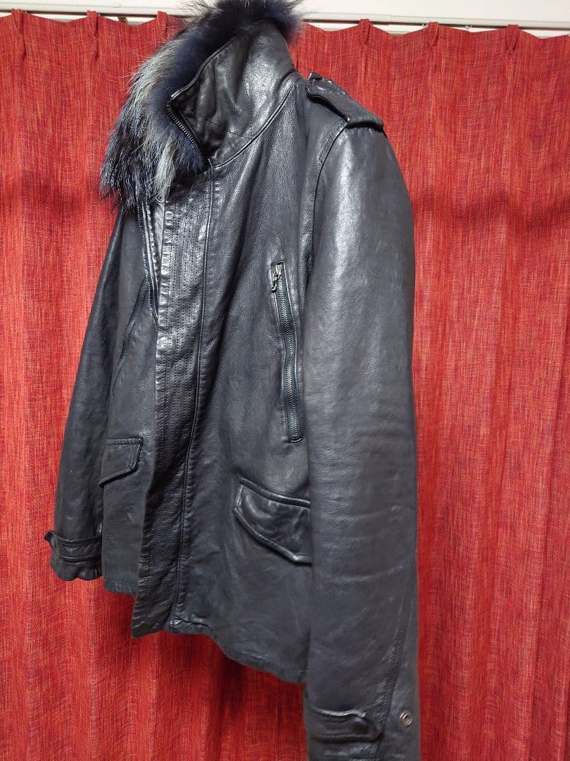 Dhyana ディアーナ　ファー付きレザーライダースジャケット