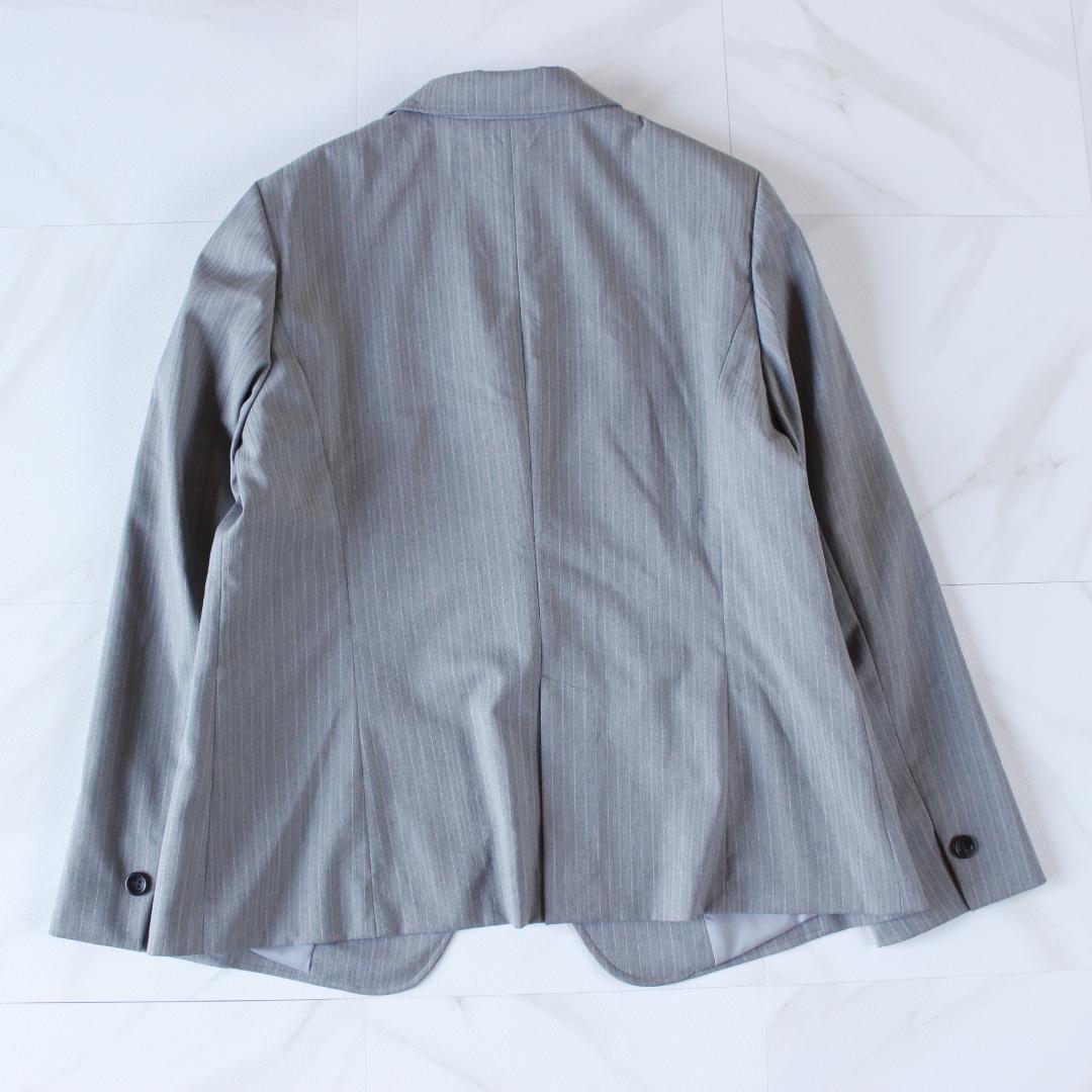 【大きいサイズ】23区 パンツスーツ グレー 48 1B ストライプ