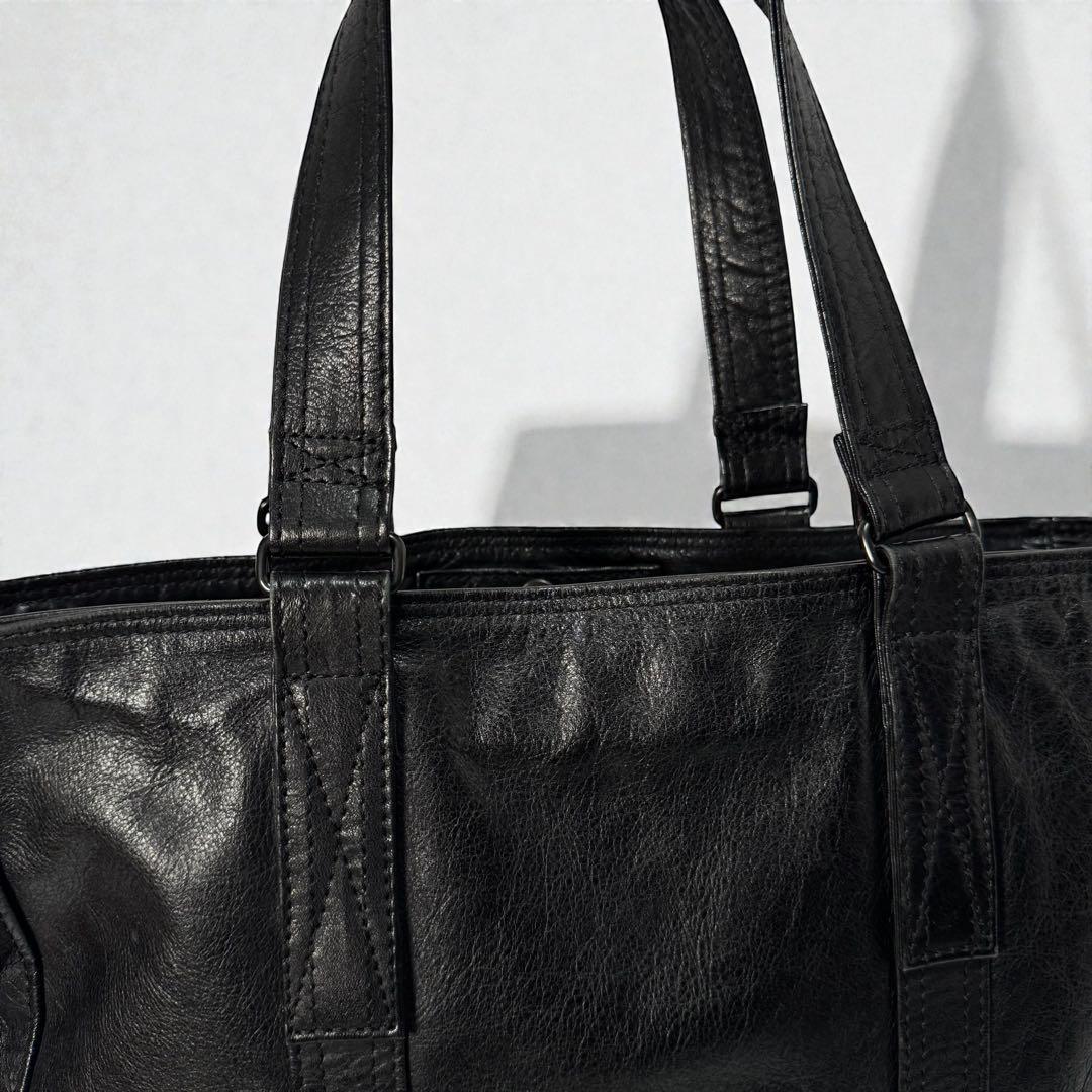 PORTER × ZOZOTOWN レザートートバッグ 本革 ブラック A4収納