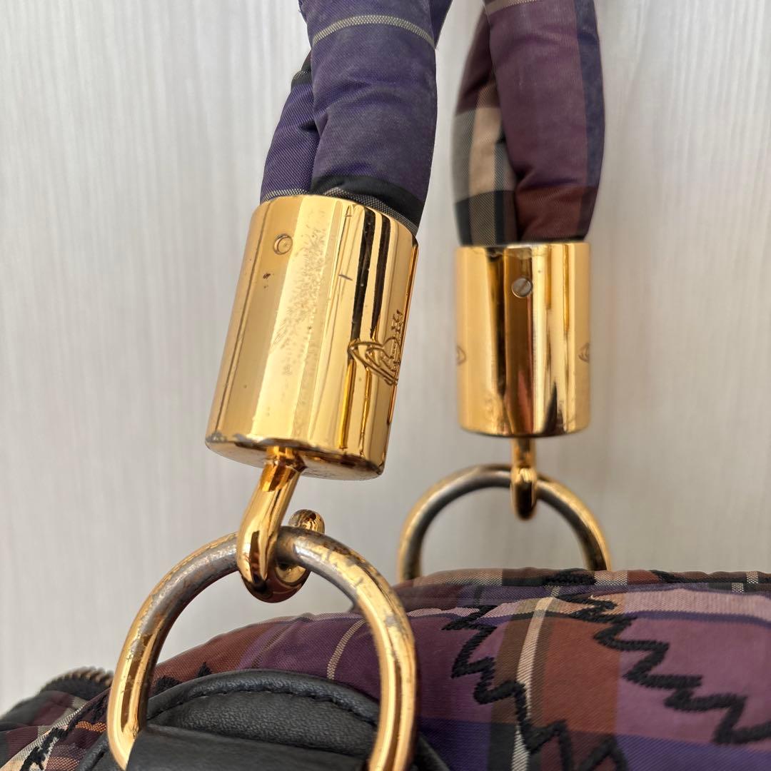 ヴィヴィアンウエストウッド　パープルチェックバック