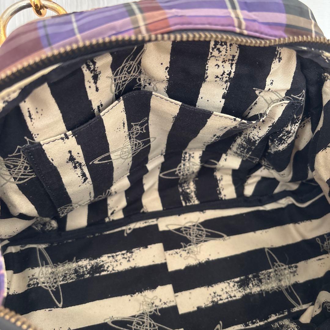 ヴィヴィアンウエストウッド　パープルチェックバック