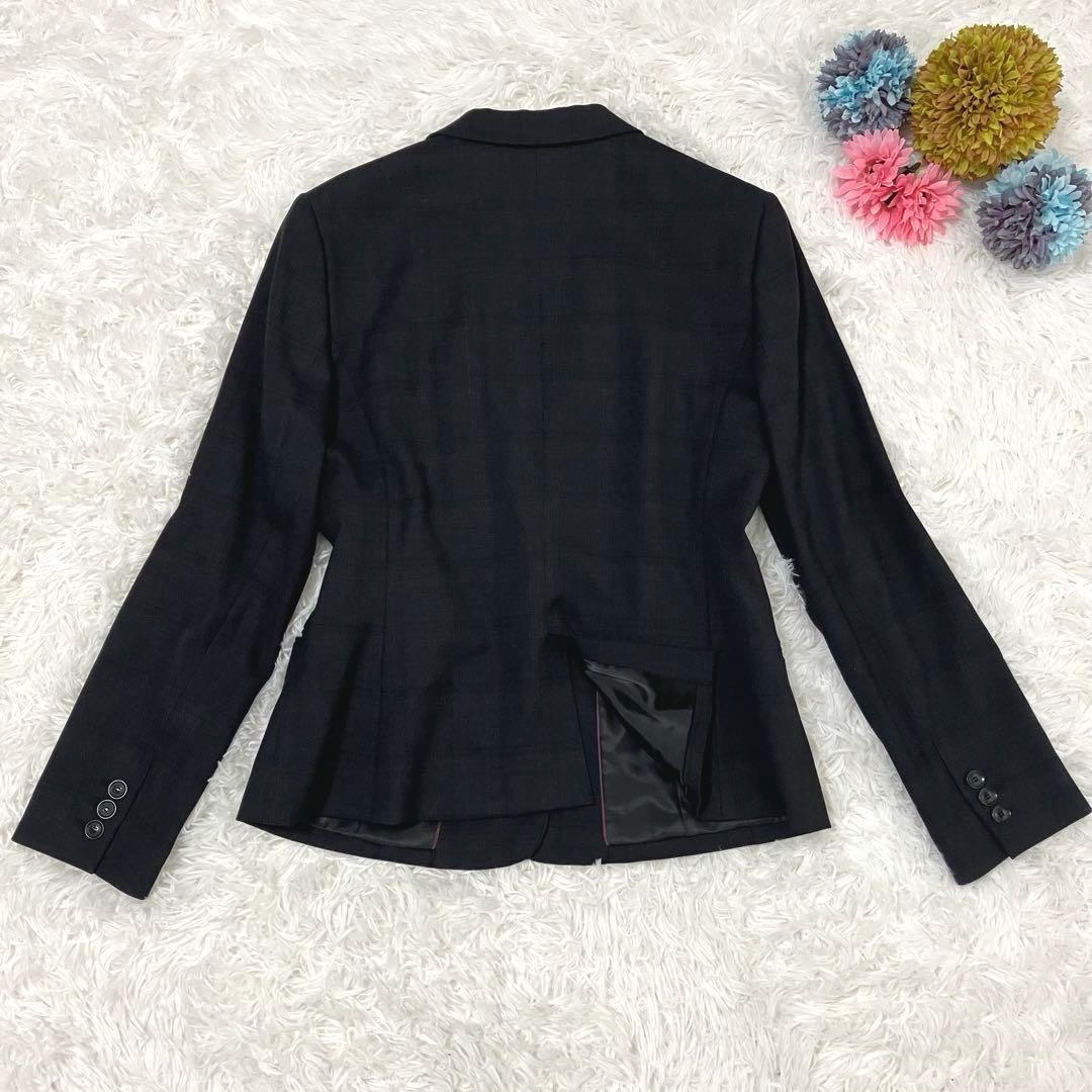 AOKI　レミュー　パンツスーツ　セットアップ　チェック柄　15号　ストレッチ