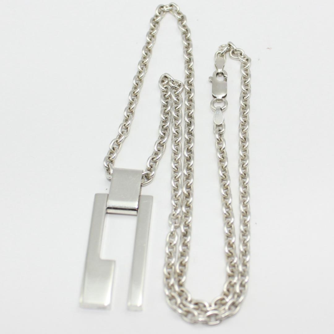 美品 GUCCI グッチ Gロゴ シルバー ネックレス アクセサリー SV925