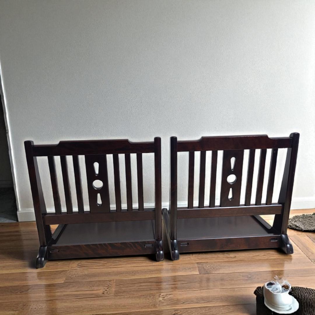 北海道民芸家具　座椅子　2脚セット 高級家具 　②