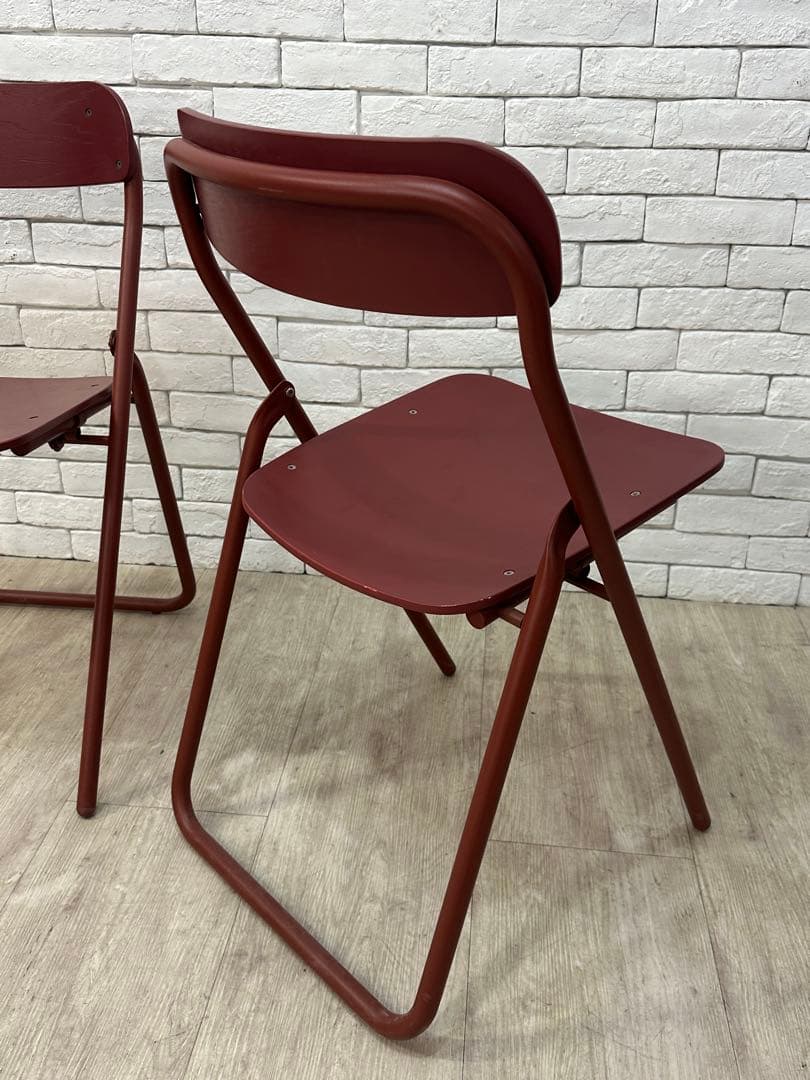 ⭐️全国送料無料】無印良品　MUJI パイプ　椅子　折りたたみ　チェア　2脚セット