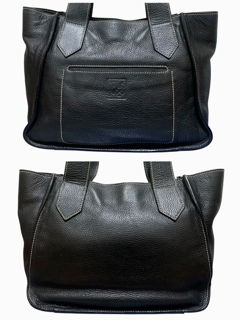 美品　GHERARDINI ゲラルディーニ　ハンド　トート　ビジネス　黒　レザー