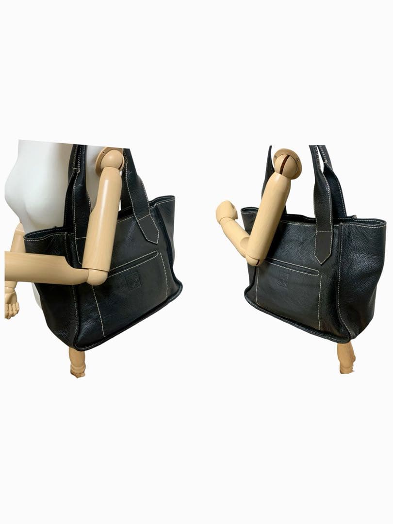 美品　GHERARDINI ゲラルディーニ　ハンド　トート　ビジネス　黒　レザー