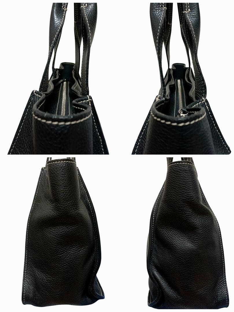 美品　GHERARDINI ゲラルディーニ　ハンド　トート　ビジネス　黒　レザー