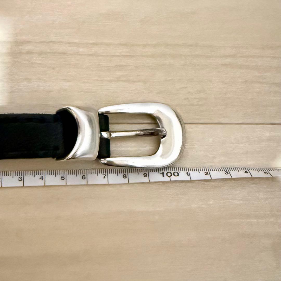 モーガン蔵人着用 Our Legacy ブラック レザー ベルト 80