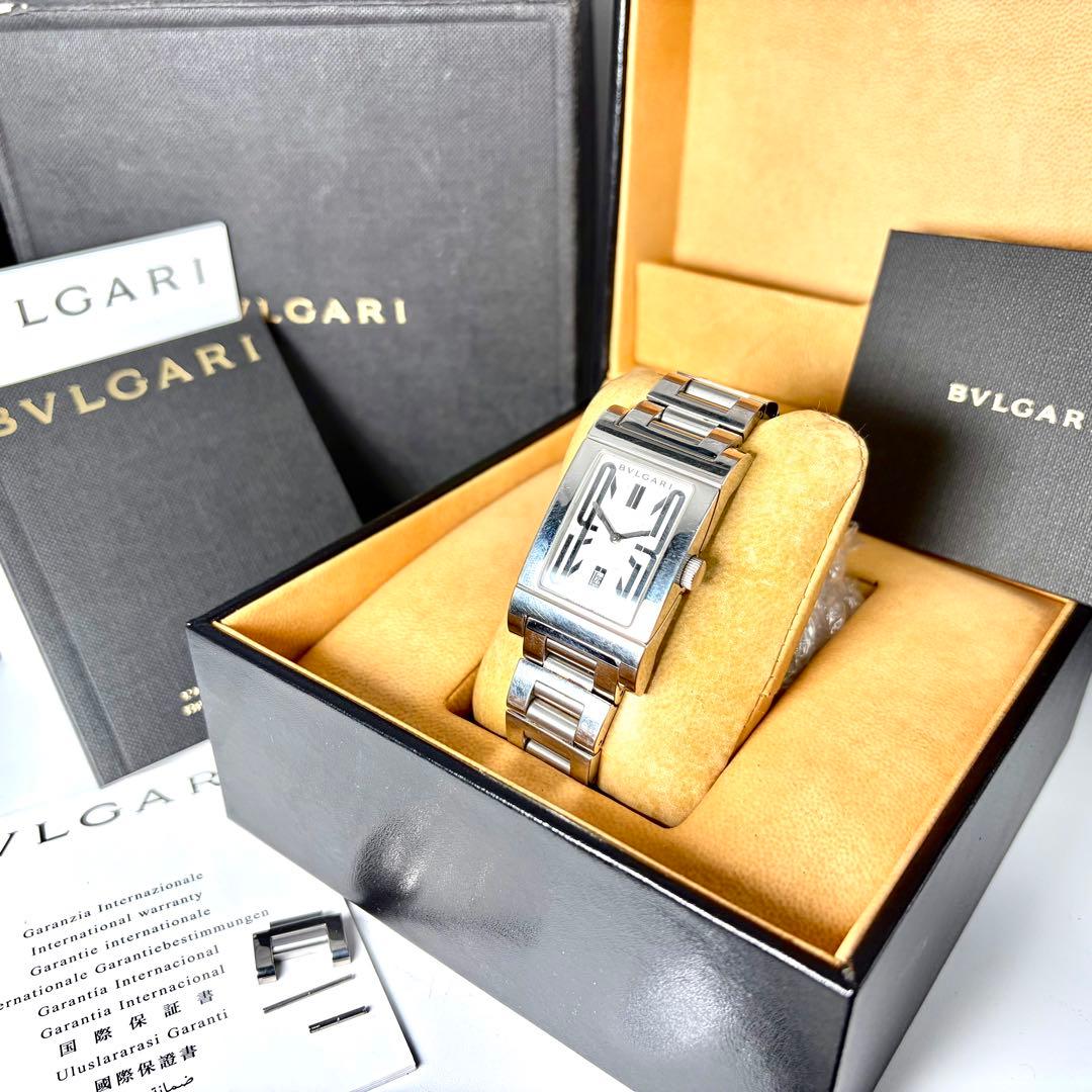 【美品/稼働品】ブルガリ レッタンゴロ 自動巻き デイト 腕時計 RT45S